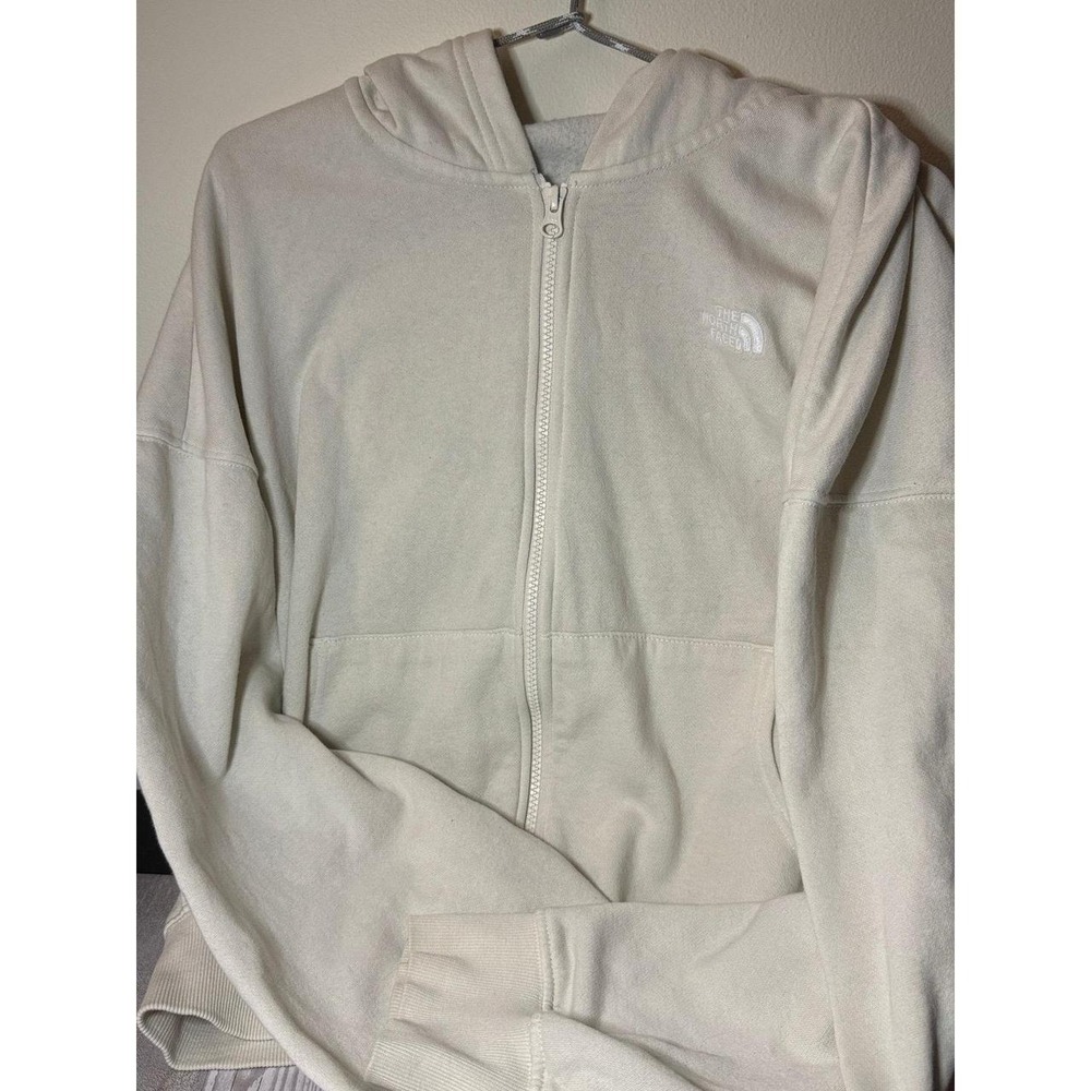 The North Face Neutral Cream Women's Full Zip Hoodie Size XXL